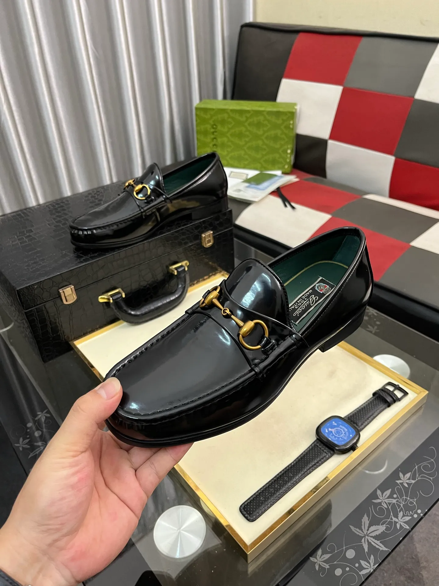 Men's Men's Shoes 💰540⌚️⌚️【GUCCI】The most popular classic Gucci leather shoes. Synchronized with the official website, the upper is made of Italian first-layer cowhide ➕cowhide lining, with unique brand and unique craftsmanship. Highlighting the hot style of the new year. Stop hesitating, stop wandering, get it now. Digital: 38--444️⃣colors available